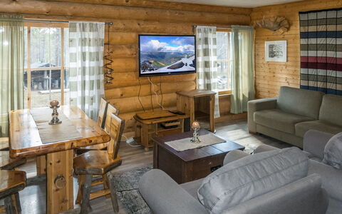 Aurora Cabin: Meubilair, Hout, Plafond, Interieur Ontwerp, Huis, Flooring, Huis, Verdieping, Woonkamer, Bankstel