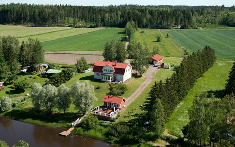 Mustijoenranta: Boom, Bank, Huis, Verblijf, Meer, Vijver, Woud, Blokhut