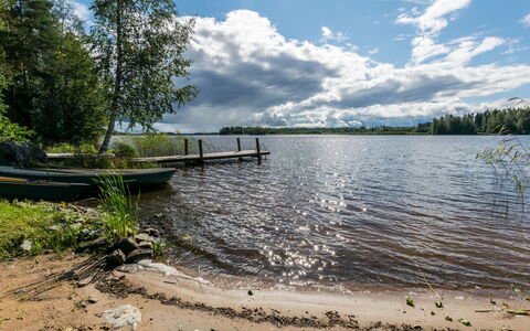 Heikinranta: Hout, Verblijf, Blokhut, Woud, Schuur, Garden Gebouwen, Lariks, Bos, Beits