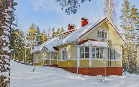 Villa Kukkapää: Hout, Verblijf, Blokhut, Woud, Schuur, Garden Gebouwen, Lariks, Bos, Beits