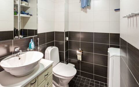 Ylläksen Sirppikuu 2: Loodgieterswerkinrichting, Wastafel, Wc Bril, Interieur Ontwerp, Badkamer, Toilet, Flooring, Kraan, Wastafel In De Badkamer, Verdieping