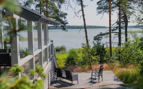 Sjöboda Sea: Boom, Bank, Huis, Verblijf, Meer, Vijver, Woud, Blokhut