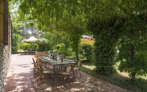 Il Leccio: Eigendom, Boom, Natuurlijk Landschap, Tafel, Meubilair, Onroerend Goed, Plantkunde, Tuin, Werf, Huis