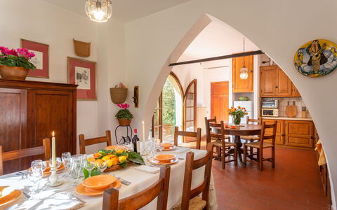 Casa La Rotta: Kamer, Eetkamer, Eigendom, Gebouw, Interieur Ontwerp, Tafel, Onroerend Goed, Meubilair, Huis, Restaurant