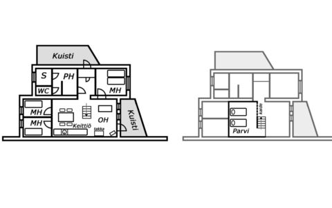 Hiisiranta B3: Hout, Verblijf, Blokhut, Woud, Schuur, Garden Gebouwen, Lariks, Bos, Beits