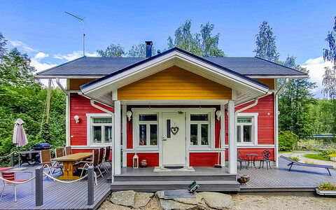 Villa Ahomoisio: Hout, Verblijf, Blokhut, Woud, Schuur, Garden Gebouwen, Lariks, Bos, Beits