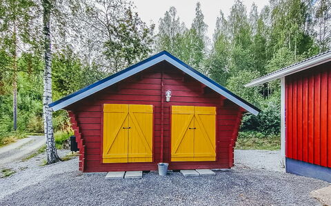 Villa Ahomoisio: Hout, Verblijf, Blokhut, Woud, Schuur, Garden Gebouwen, Lariks, Bos, Beits