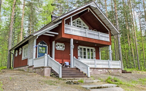 Honkaniemi: Hout, Verblijf, Blokhut, Woud, Schuur, Garden Gebouwen, Lariks, Bos, Beits