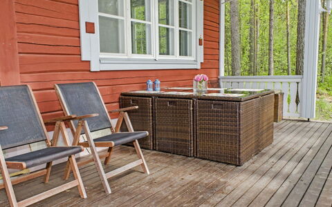 Honkaniemi: Hout, Verblijf, Blokhut, Woud, Schuur, Garden Gebouwen, Lariks, Bos, Beits