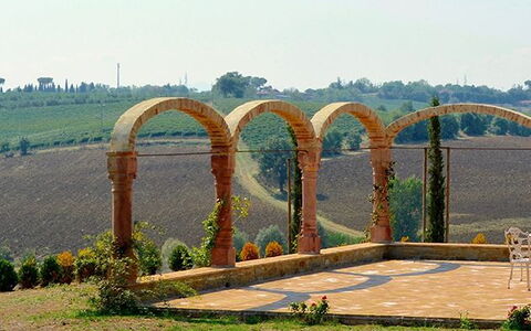 Luna Di Cortona: Boog, Architectuur, Boom, Gras, Brug, Land Lot, Landschap, Boogbrug, Fabriek, Weg