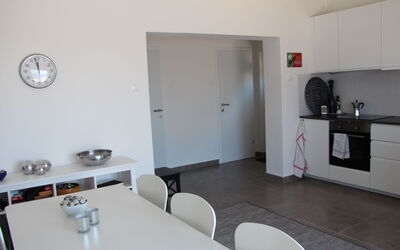 Dining area and kitchen