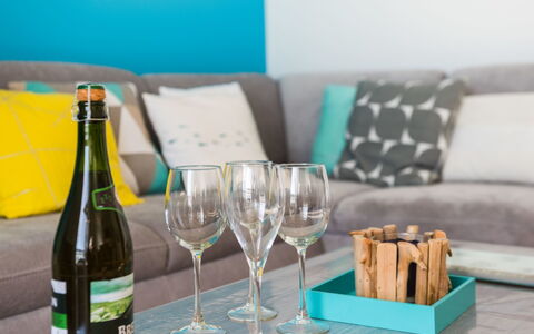 Roch Maria: Glazen Fles, Turkoois, Wijn, Champagne Stemware, Wijnglas, Wijnfles, Champagne, Drinken, Fles, Glaswerk