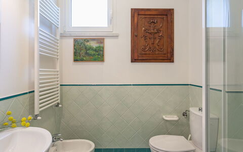 Marina Pietrasanta 255: Badkamer, Kamer, Eigendom, Groen, Tegel, Badkamerkast, Toilet, Badkamer Accessoire, Loodgieterswerkinrichting, Interieur Ontwerp