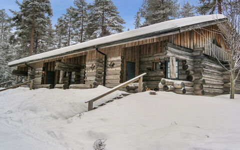 Vuokatinportti B 8: Hout, Sneeuw, Winter, Verblijf, Freezing, Blokhut, Lariks, Takje, Helling
