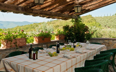 Casavecchia: Tafel, Fabriek, Bloem, Eigendom, Meubilair, Tableware, Bloempot, Fles, Stoel, Tafelkleed