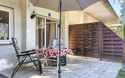 Plau am See 621: Meubilair, Buitenmeubels, Stoel, Schaduw, Buitentafel, Paraplu, Patio, Backyard, Tuin, Veranda