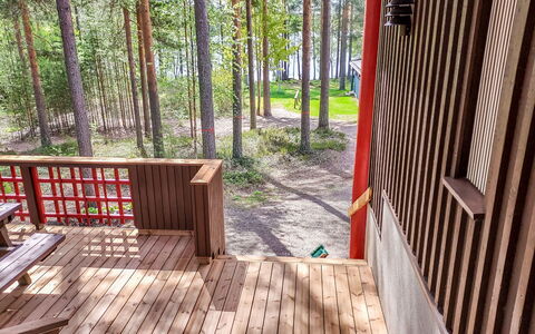 Hiisiranta E4: Hout, Verblijf, Blokhut, Woud, Schuur, Garden Gebouwen, Lariks, Bos, Beits