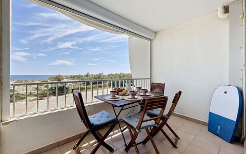 La Rose des Sables: Appartement, Balkon, Schaduw, Stoel, Hek