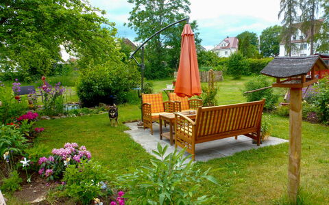 Schmetterlingsgarten: Fabriek, Bloem, Lucht, Boom, Natuurlijk Landschap, Buitenmeubels, Gras, Hout, Buitentafel, Tafel