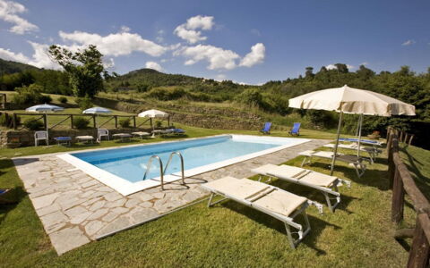 Villa Il Biancospino: Lucht, Eigendom, Wolk, Zwembad, Paraplu, Ligstoel, Buitenmeubels, Schaduw, Zwemwater, Fabriek