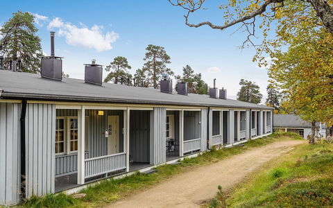 Saariseläntie 8 a 1: Hout, Verblijf, Blokhut, Woud, Schuur, Garden Gebouwen, Lariks, Bos, Beits