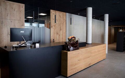 Typ 2 All Suite Innallfi 6P: Automotive Design, Hout, Flooring, Verdieping, Cabinetry, Hardwood, Huis, Woonkamer