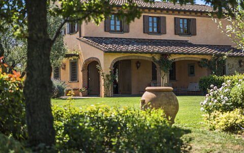 Villa Di Corazzano: Fabriek, Gebouw, Venster, Blad, Boom, Deur, Huis, Vegetation, Woongebied, Verblijf