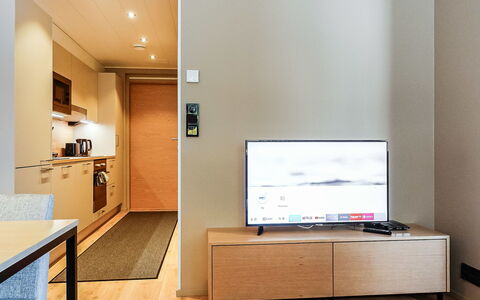 Levin Kunkku B5: Meubilair, Interieur Ontwerp, Flooring, Verdieping, Hout, Elektronisch Apparaat, Kamer, Verlichting, Plafond, Televisie