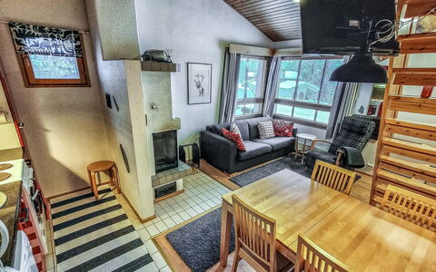 Rukaköngäs 24: Hout, Plafond, Flooring, Interieur Ontwerp, Verdieping, Meubilair, Bankstel, Kamer, Woonkamer, Huis