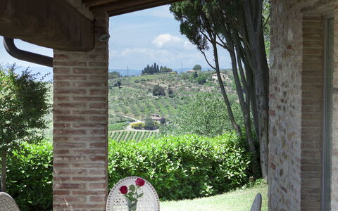 Chianti Fornace 1: Meubilair, Lucht, Fabriek, Gebouw, Stoel, Boom, Schaduw, Veranda, Tafel, Buitenmeubels