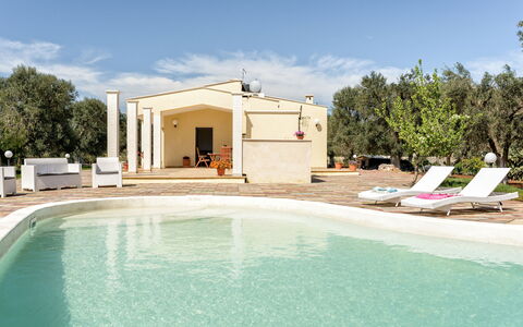 Villa Käthe Con Piscina Privata: Water, Lucht, Wolk, Eigendom, Fabriek, Gebouw, Zwembad, Azure, Boom, Schaduw