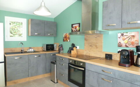 Logis de la Castagne: Keuken, Toestel Van De Keuken, Countertop, Meubilair, Major Appliance, Interieur Ontwerp, Cabinetry, Flooring, Kamer, Huishoudapparatuur