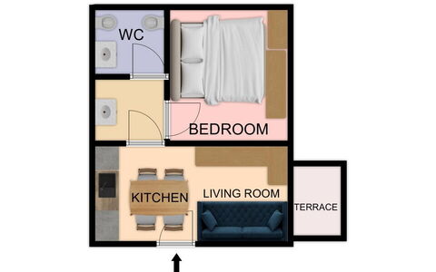 Fano Lighthouse: Slaapkamer, Bed, Bedding, Laken, Verdieping, Linens, Bed Frame, Kamer, Hoofdkussen, Lade