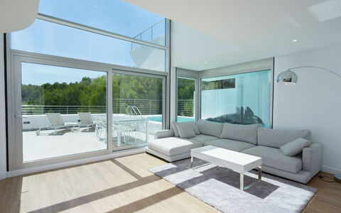 Kristina: Bankstel, Meubilair, Tafel, Schaduw, Gebouw, Venster, Comfort, Slaapbank, Woonkamer, Interieur Ontwerp