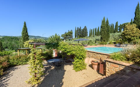 Villa Pancole: Fabriek, Lucht, Eigendom, Plantengemeenschap, Water, Natuur, Boom, Natuurlijk Landschap, Zwembad, Land Lot
