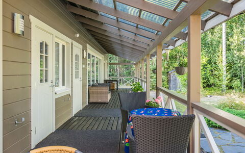 Villa Blombacka: Venster, Huis, Hout, Huis, Siding, Verblijf, Dak, Freezing, Schuifraam, Helling