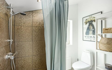 Ingemar - 100M from the Sea: Interieur Ontwerp, Badkamer, Douchegordijn, Flooring, Gordijn, Loodgieterswerkinrichting, Verdieping, Textiel, Toilet, Loodgieter