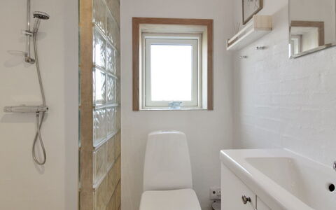 Åmunde - 150M from the Sea: Badkamer, Muur, Loodgieterswerkinrichting, Flooring, Interieur Ontwerp, Wc Bril, Toilet, Verdieping, Plafond, Loodgieter