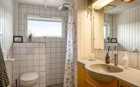 Hunved - 500M from the Sea: Muur, Loodgieterswerkinrichting, Interieur Ontwerp, Wastafel In De Badkamer, Flooring, Badkamer, Wastafel, Kraan, Verdieping, Plafond