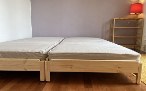 Letta - 800M from the Sea: Hout, Meubilair, Flooring, Verdieping, Slaapkamer, Bed Frame, Bed, Beits, Hardwood, Houten Vloer