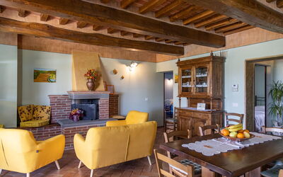 Living room and dining room
