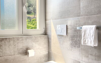 Pesco - First Floor Equipped Suite: Loodgieterswerkinrichting, Kraan, Wastafel, Wastafel In De Badkamer, Venster, Badkamer, Verlichting, Interieur Ontwerp, Hout