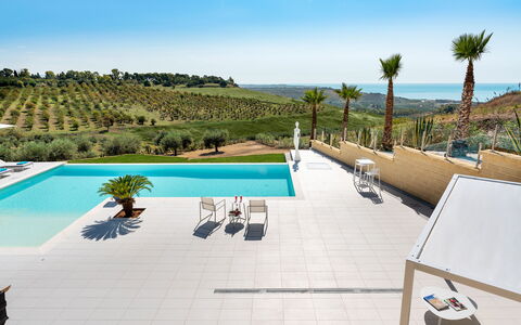 Villa Agrigenta - Ribera, Sicilia: Lucht, Water, Eigendom, Zwembad, Fabriek, Azure, Buitenmeubels, Boom, Gebouw, Schaduw