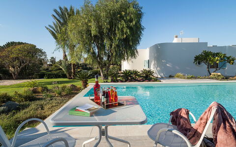 Villa Chiara - Paceco, Sicilia: Water, Fabriek, Lucht, Meubilair, Zwembad, Buitenmeubels, Tafel, Boom, Vrije Tijd, Ligstoel