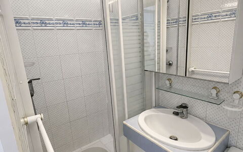 Deauville-Trouville 642: Loodgieterswerkinrichting, Badkamer, Wastafel In De Badkamer, Verdieping, Flooring, Toilet, Loodgieter, Wastafel, Douche, Wc Bril