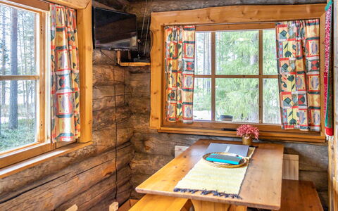 Kelomökki 2: Hout, Plafond, Beits, Verblijf, Blokhut, Kamer, Hardwood, Plank, Vernis, Timmerhout