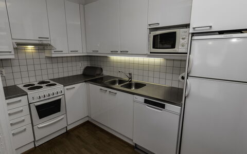 Kesä-Iikka 4: Toestel Van De Keuken, Keuken, Major Appliance, Countertop, Fornuis, Flooring, Gootsteen, Cabinetry, Huishoudapparatuur, Interieur Ontwerp
