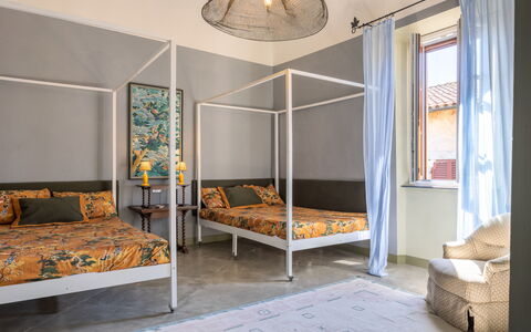 Sunset Sea View, Baratti, Populonia, Wifi, Ac: Bed, Slaapkamer, Interieur Ontwerp, Meubilair, Verdieping, Bedding, Flooring, Laken, Plafond, Textiel