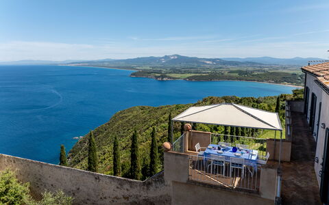 Sunset Sea View, Baratti, Populonia, Wifi, Ac: Blauw, Zwemwater, Horizon, Kust En Oceanic Landvormen, Kust, Zee, Oceaan, Meer, Baai