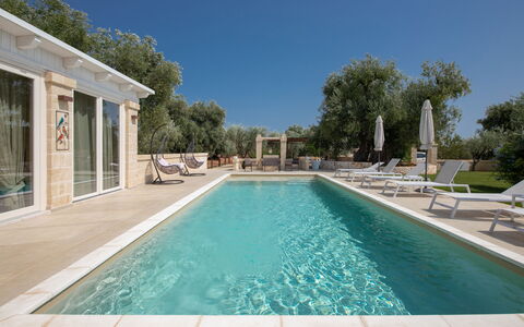 Terra Mater: Zwembad, Landgoed, Buitenmeubels, Waterpartij, Schaduw, Toevlucht, Villa, Thermae